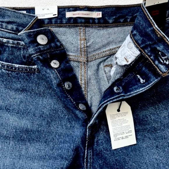 Levi's Premium Wedgie Straight Jeans Size 27 - Picture 7 of 13